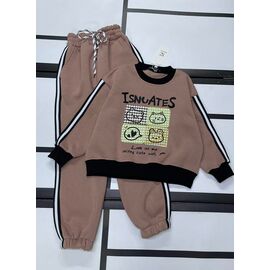 Фотография Костюм детский спортивный тёплый на девочку 542 brown р.122-140 "Kosmy" недорого оптом от прямого поставщика