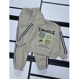 Фотография Костюм детский спортивный тёплый на девочку 542 beige р.122-140 "Kosmy" недорого оптом от прямого поставщика