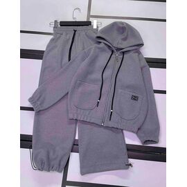 Фотография Костюм детский спортивный тёплый на девочку 581 grey р.134-152 "Kosmy" недорого оптом от прямого поставщика