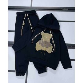 Фотография Костюм детский спортивный тёплый на девочку 543 black р.128-152 "Kosmy" недорого оптом от прямого поставщика