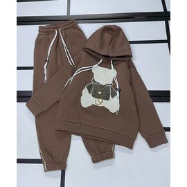 Фотография Костюм детский спортивный тёплый на девочку 543 brown р.128-152 "Kosmy" недорого оптом от прямого поставщика