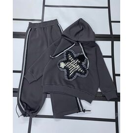 Фотография Костюм детский спортивный тёплый на девочку 533 d.grey р.128-152 "Kosmy" недорого оптом от прямого поставщика