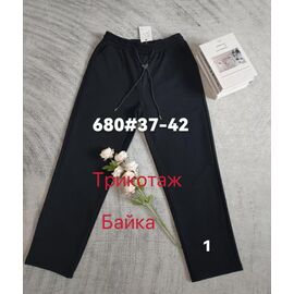 Фотография Штаны спортивные женские тёплые 680-1 black р.37-42 "Leen" недорого оптом от прямого поставщика