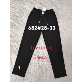 Фотография Штаны спортивные женские тёплые 682-1 black р.28-33 "Leen" недорого оптом от прямого поставщика