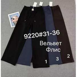 Фотография Штаны спортивные женские тёплые 9220-1 black р.31-36 "Leen" недорого оптом от прямого поставщика