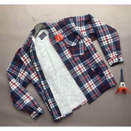 Сорочка чоловіча тепла VE0117-1 navy р.M-4XL "Annet" недорого оптом від прямого постачальника