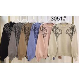 Фотография Свитер женский 3051 mix р.50-52 "PALMIRA" недорого оптом от прямого поставщика