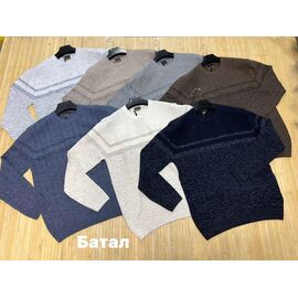 Светр чоловічий NW324 white р.3XL-5XL "Navas" недорого оптом від прямого постачальника