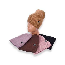 Фотография Шапка детская зимняя на девочку Y16-1 mix р.52-56 "Red Hat" недорого оптом от прямого поставщика