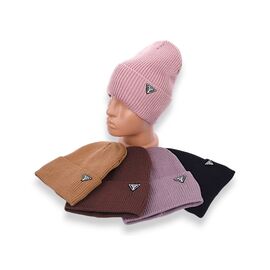 Шапка дитяча зимова на дівчинку Y16-4 mix р.52-56 "Red Hat" недорого оптом від прямого постачальника