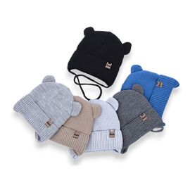 Фотография Шапка детская зимняя на мальчика Y25-3M mix р.0-6 "Red Hat" недорого оптом от прямого поставщика