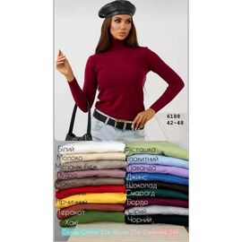 Фотография Гольф женский 6188 khaki р.42-48 "PULSE" недорого оптом от прямого поставщика