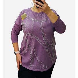 Фотография Свитер женский 25224 lilac р.56-60 "Elena&Vika" недорого оптом от прямого поставщика