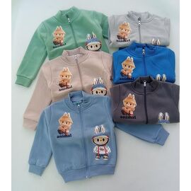 Фотография Кофта детская спортивная тёплая на мальчика 12200 l.grey р.2-5 "Meloria" недорого оптом от прямого поставщика