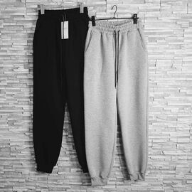 Фотография Штаны спортивные женские тёплые 1000 black р.L-3XL "Newe" недорого оптом от прямого поставщика