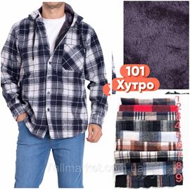 Сорочка чоловіча з довгим рукавом на меху розмір XL-5XL (мікс кв) "STELLA" недорого від прямого постачальника