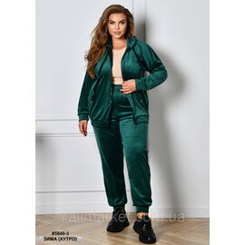 Спортивний костюм жіночий на блискавці велюр на хутрі батал 54,56,58 (8кв) "NOWEMBER"