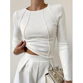 Светр жіночий 1069 white р.42-52 "FEMZONE" недорого оптом від прямого постачальника