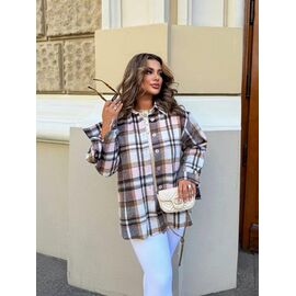 Сорочка жіноча 1134 brown р.42-58 "FEMZONE" недорого оптом від прямого постачальника