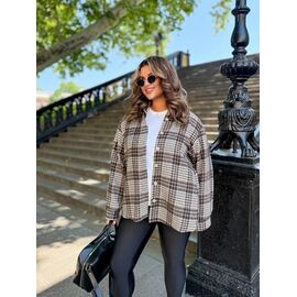 Фотография Рубашка женская 1134 grey р.42-58 "FEMZONE" недорого оптом от прямого поставщика