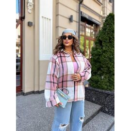 Фотография Рубашка женская 1134 pink р.42-58 "FEMZONE" недорого оптом от прямого поставщика