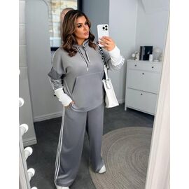 Костюм спортивний жіночий теплий 1141 grey р.42-58 "FEMZONE" недорого оптом від прямого постачальника