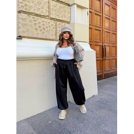 Штани спортивні жіночі 1142 black р.42-58 "FEMZONE" недорого оптом від прямого постачальника