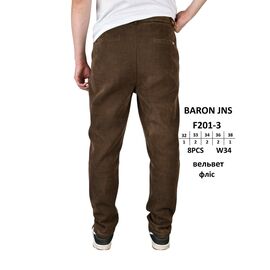 Фотография Штаны мужские утеплённые F201-3 brown р.32-38 "God Baron" недорого оптом от прямого поставщика