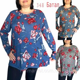 Кофта жіноча, молодіжна батал розмір 4XL-8XL (мікс кв) "NICOLAS" недорого від прямого постачальника