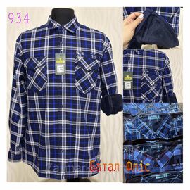 Сорочка чоловіча на флісі/батал розмір 58-66 (мікс кв) "NICOLAS" недорого від прямого постачальника