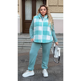 Костюм 3-ка жіночий спортивний тринитка на флісі + кашемір (46-60) "LADA" недорого від прямого постачальника