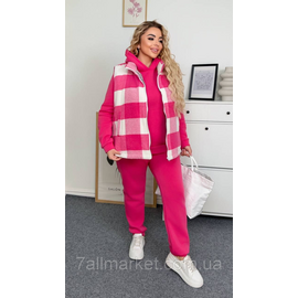 Костюм 3-ка жіночий спортивний тринитка на флісі + кашемір (46-60) "LADA" недорого від прямого постачальника