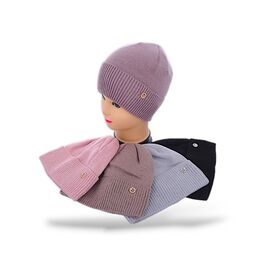 Шапка зимова жіноча YNW001-1 на флісі mix р.56-60 "Angelica" недорого оптом від прямого постачальника