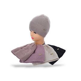 Шапка зимова жіноча YNW001-6 на флісі mix р.56-60 "Angelica" недорого оптом від прямого постачальника