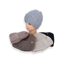 Шапка зимова жіноча TW001-1 на флісі mix р.56-60 "Angelica" недорого оптом від прямого постачальника