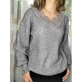 Светр жіночий 6803 grey р.42-48 "Kosta" недорого оптом від прямого постачальника