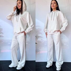 Костюм спортивний жіночий теплий TB26 white р.S-L "i8denim Women" недорого оптом від прямого постачальника