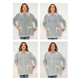 Фотография Кофта женская тёплая 2200 mix р.54-60 "ITALIA" недорого оптом от прямого поставщика