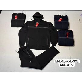 Фотография Костюм спортивный мужской 0177 black-grey р.M-3XL "Cramp" недорого оптом от прямого поставщика