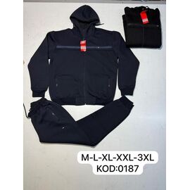 Фотография Костюм спортивный мужской 0187 black р.M-3XL "Cramp" недорого оптом от прямого поставщика