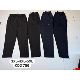 Штани спортивні чоловічі 756 navy р.3XL-5XL "Cramp" недорого оптом від прямого постачальника