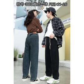 Фотография Джинсы детские утеплённые унисекс B02 black р.21-26 "Farbique" недорого оптом от прямого поставщика