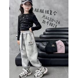 Штани дитячі спортивні зимові на дівчинку 8828 black р.20-24 "Farbique" недорого оптом від прямого постачальника