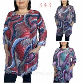 Туніка жіноча молодіжна розмір L — 4xl (48-56) (мікс-кол) "NICOLAS" недорого від прямого постачальника
