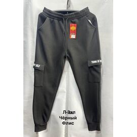 Фотография Штаны спортивные мужские утеплённые 6118 black р.L-3XL "WELL" недорого оптом от прямого поставщика
