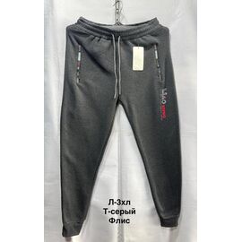 Фотография Штаны спортивные мужские утеплённые 6129 grey р.L-3XL "WELL" недорого оптом от прямого поставщика