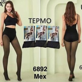 Фотография Колготы тёплые женские 6892 black р.42-48 "WELL" недорого оптом от прямого поставщика