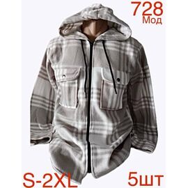 Сорочка чоловіча тепла ND23-728 l.grey р.S-2XL "EMRE" недорого оптом від прямого постачальника