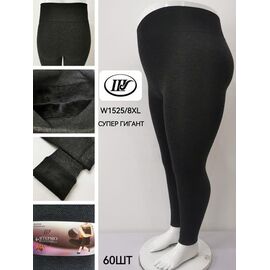 Фотография Лосины женские тёплые W1525 d.grey р.8XL-10XL "Hoan" недорого оптом от прямого поставщика