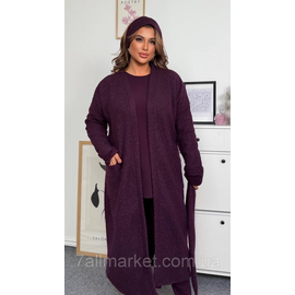 Фотография Кардиган-пальто женский эко барашек на флисе 46-60 "LADA" недорого от прямого поставщика